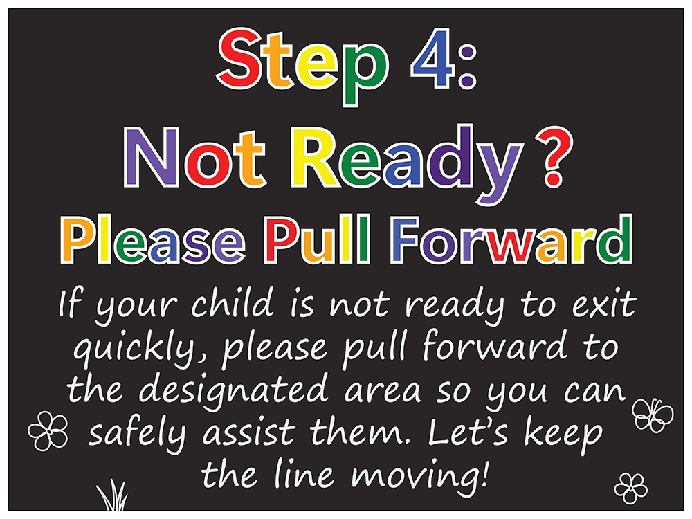 Atoka Public Schools Pick-Up Line Signs.