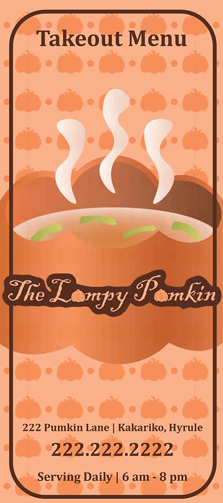 The Lumpy Pumkin from The Legend of Zelda Rack Card Menu.