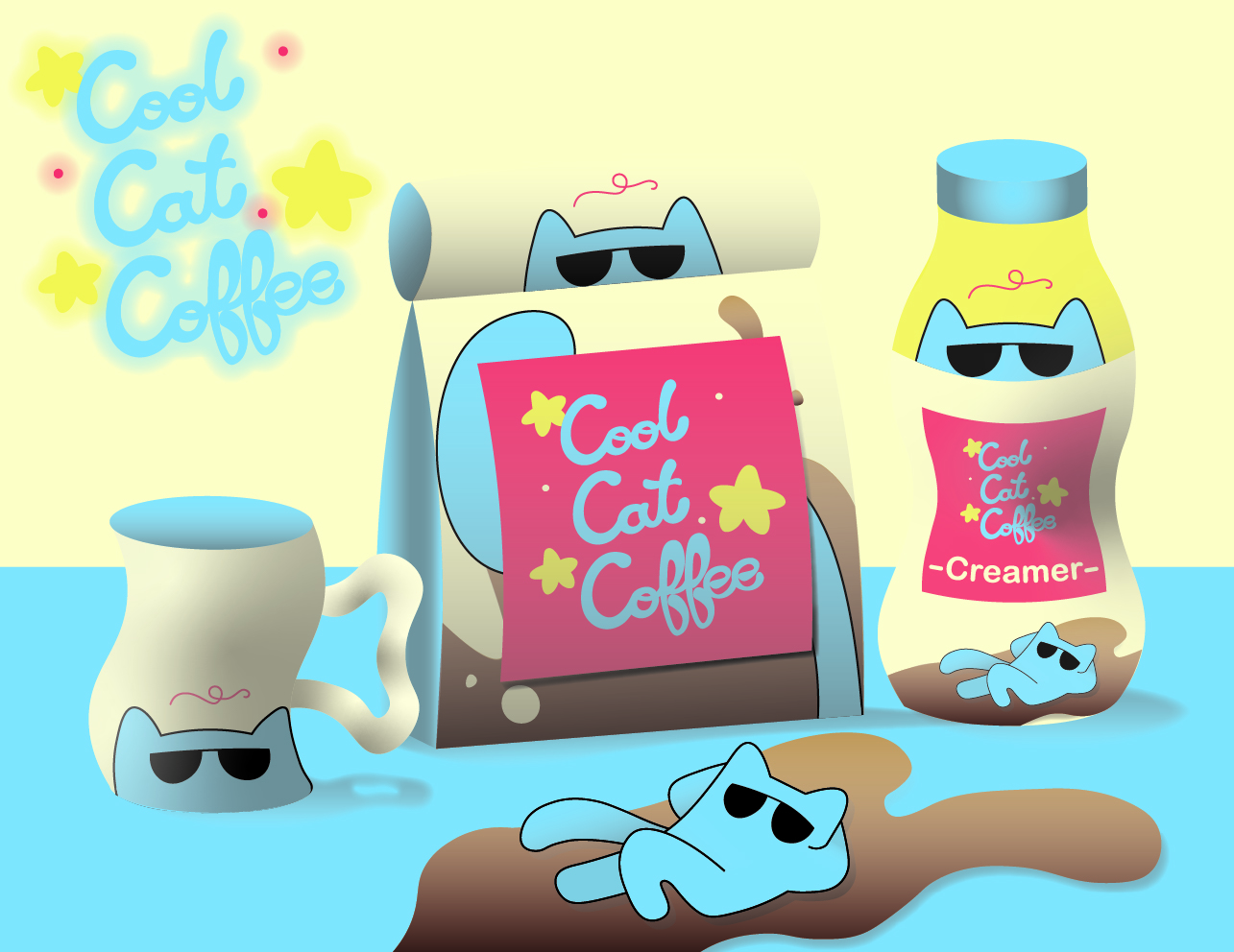 Coffee Packaging Design and Mockup.