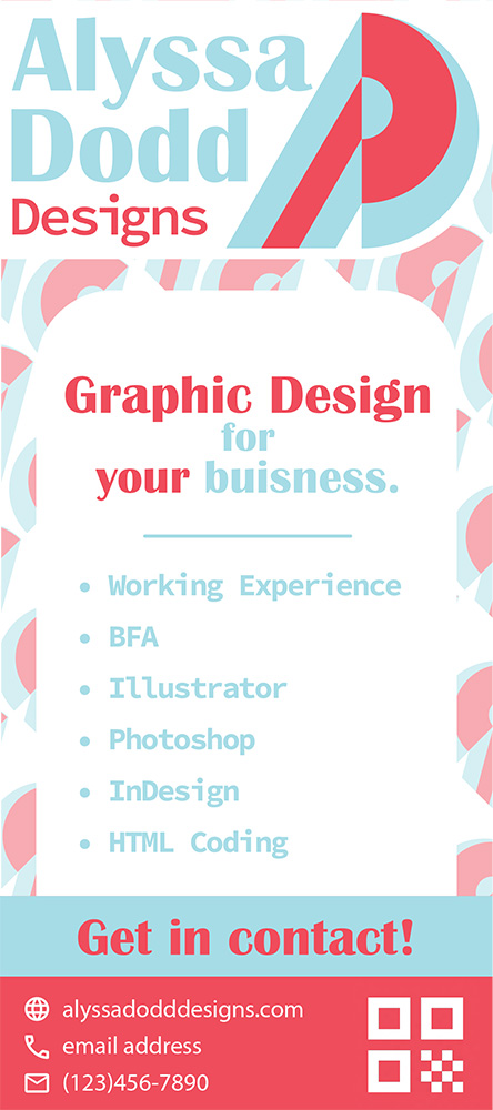 Personal Rack Card Front.