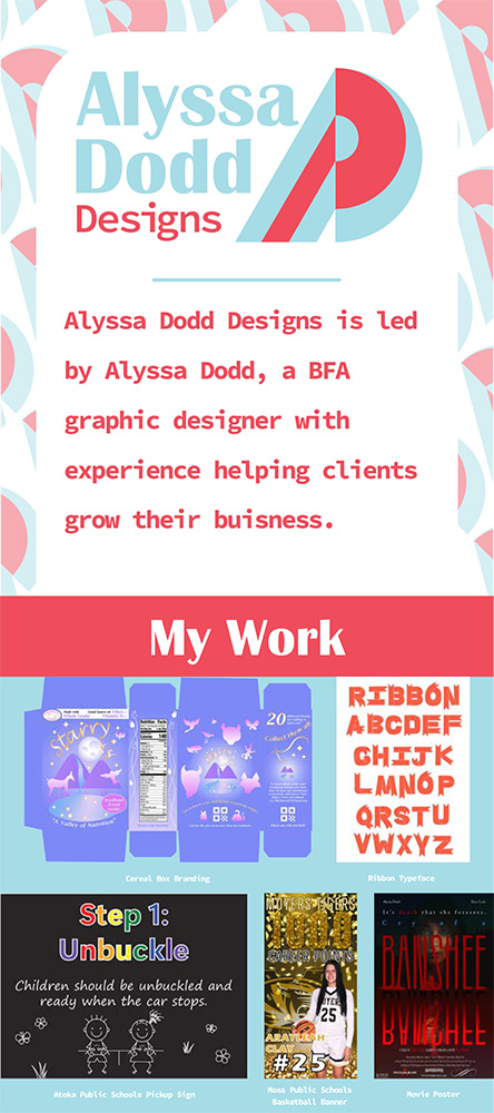 Personal Rack Card Back.