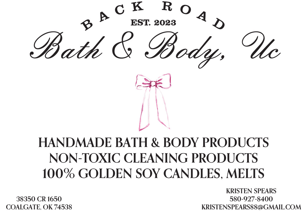 Back Road Bath and Body Sign.