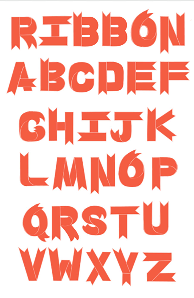 <i>Ribbon</i> Typeface.